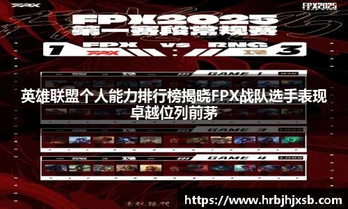 英雄联盟个人能力排行榜揭晓FPX战队选手表现卓越位列前茅